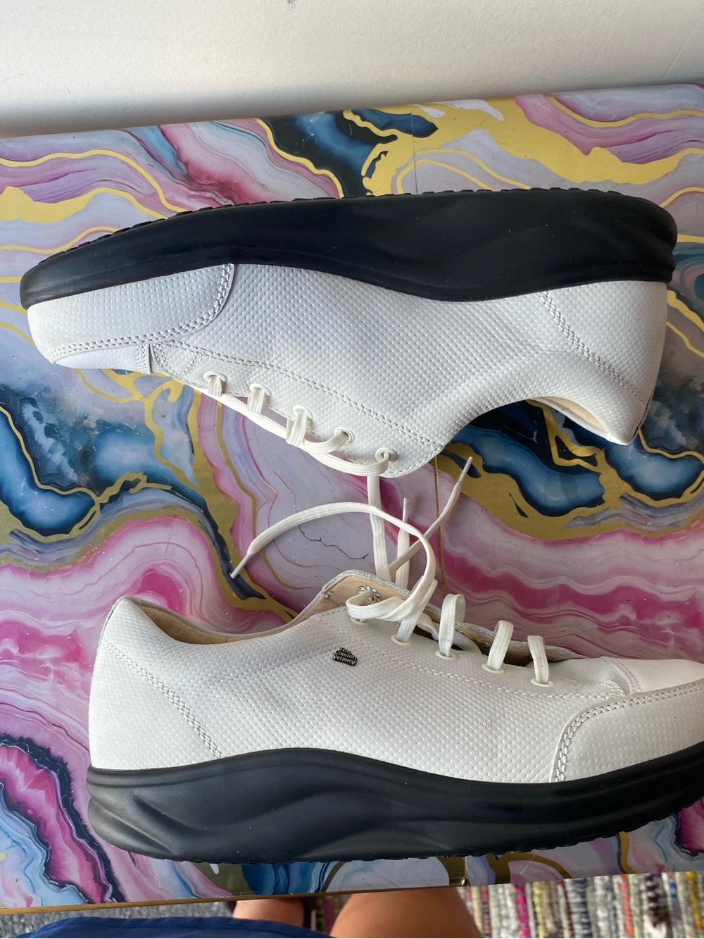 Finn Comfort White Perforated Leather Lace Up Walking Sneaker Shoes UK 5 US 7.5 - Picture 2 of 13